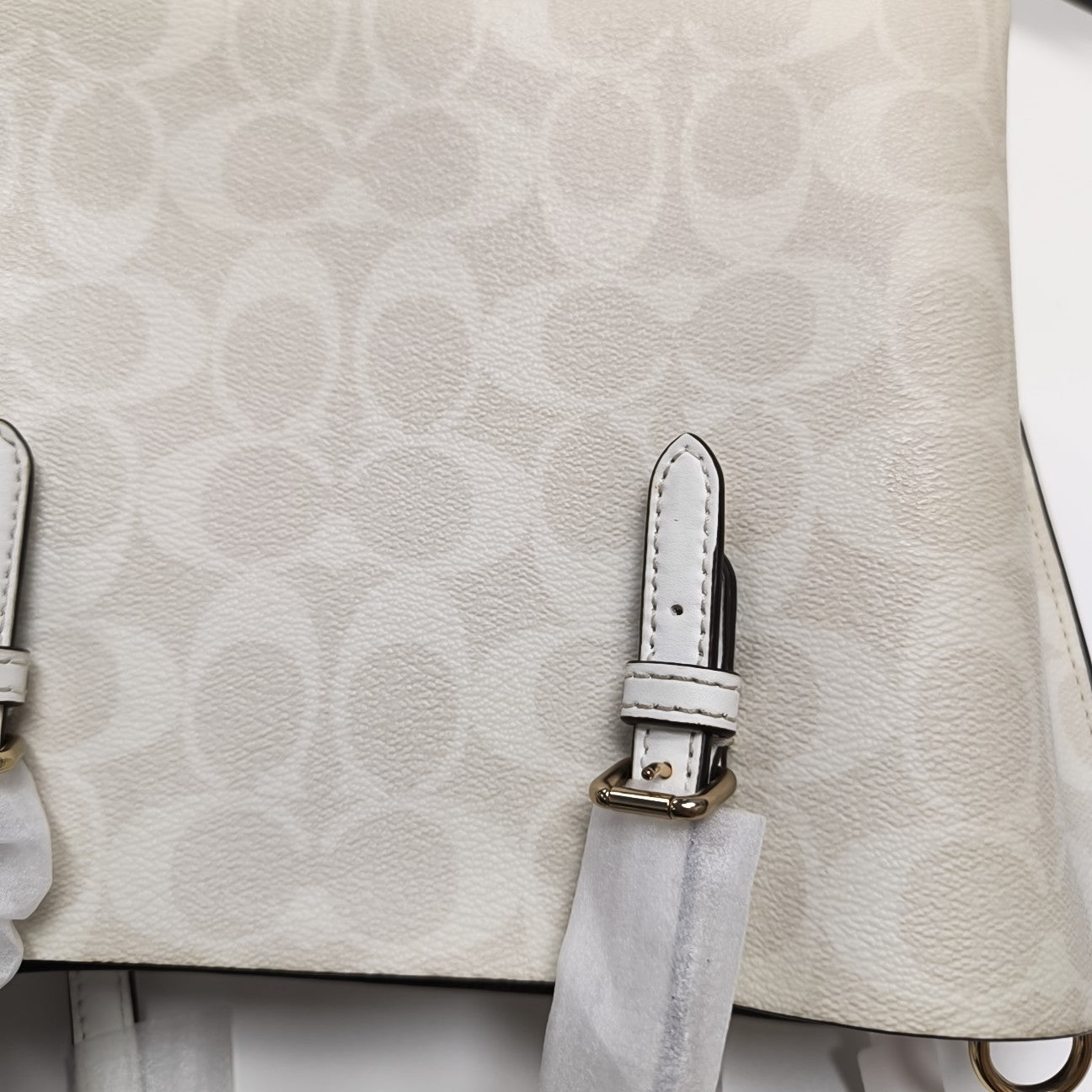 MOLLIE 25 Monogram Coated Canvas White