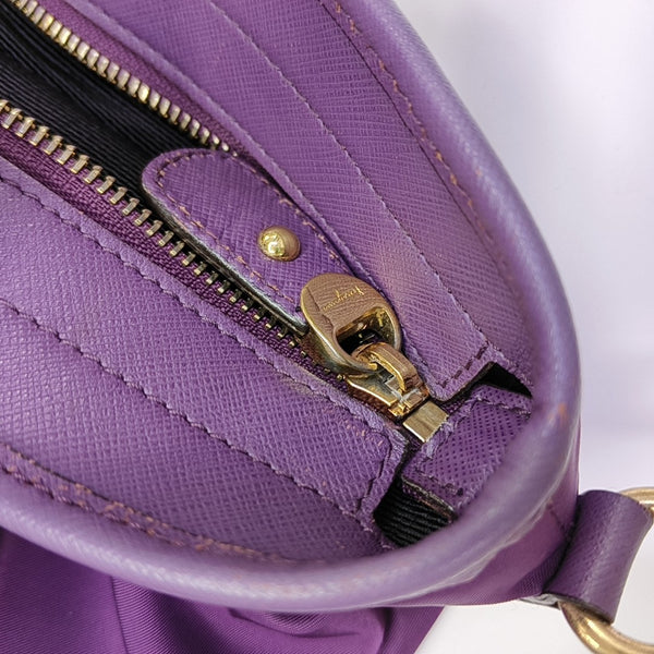Nylon Tote Bag Purple