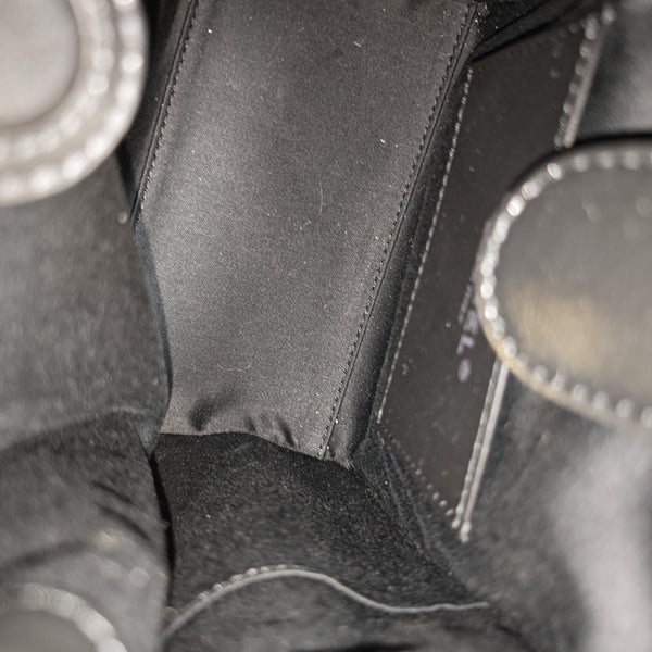 Quilted Calfskin Backpack Black