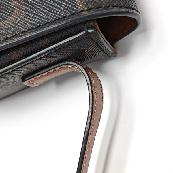 TRIOMPHE Small Coated Canvas Brown