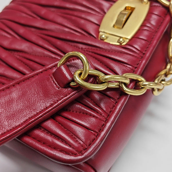 Crystal Quilted Lambskin Red