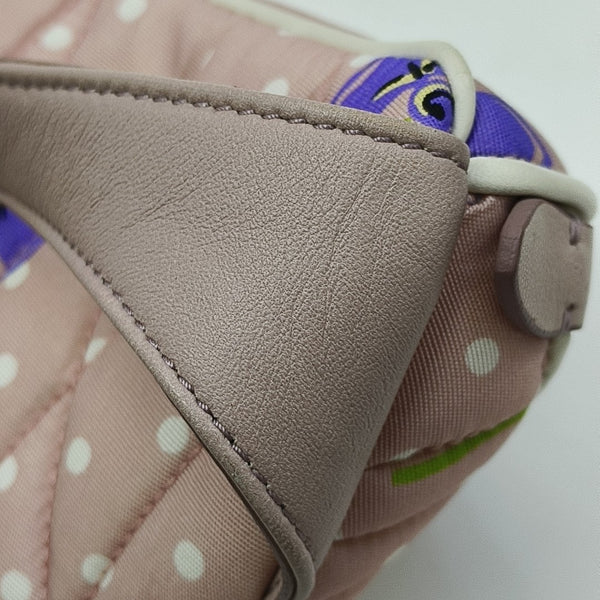 Two-Tone Waist Bag Quilted Fabric Pink