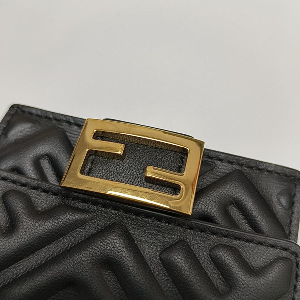 Trifold Monogram Lambskin Black Card Holder