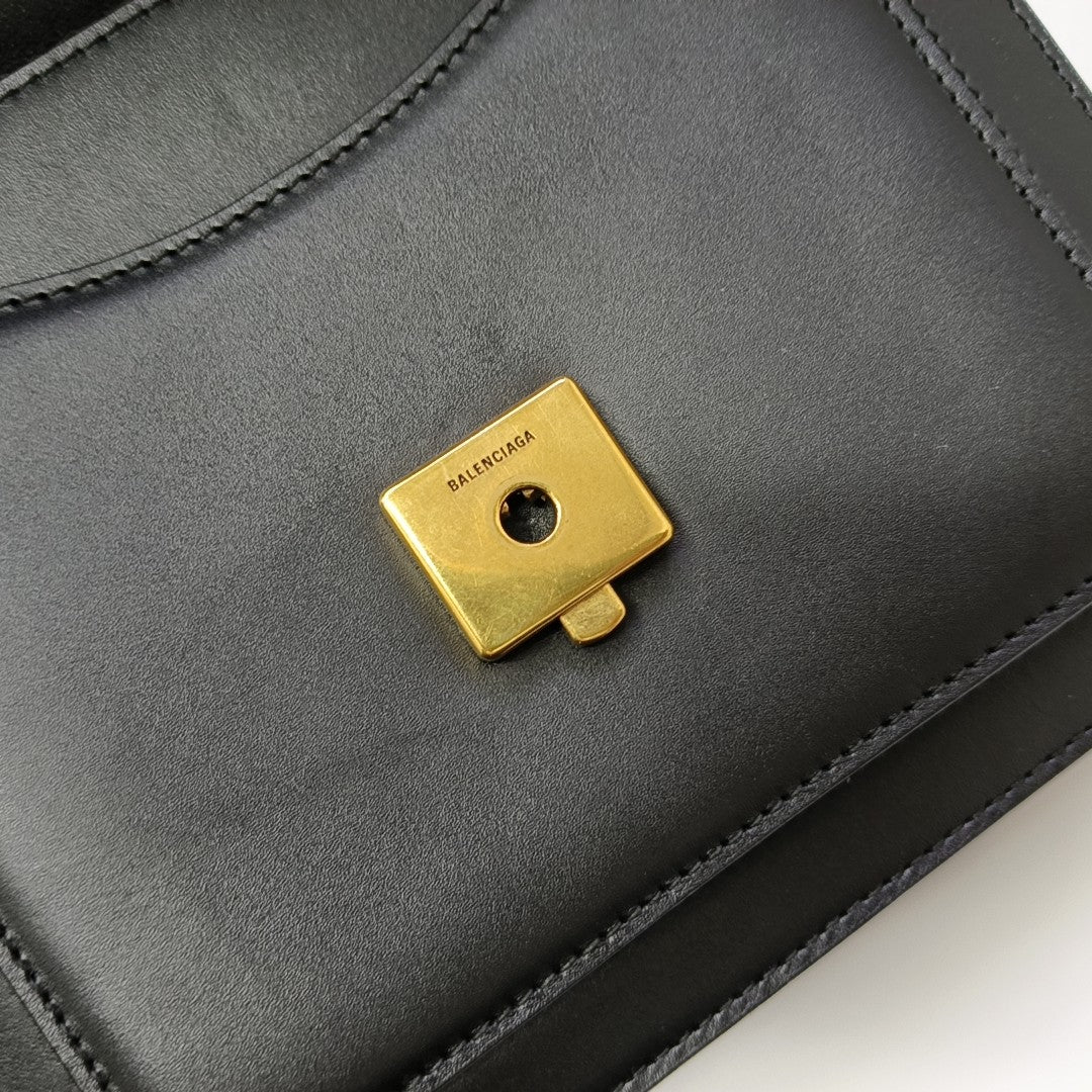 Sharp Small Calfskin Black