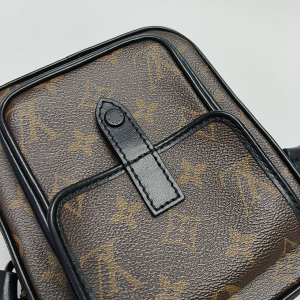 CHRISTOPHER Monogram Coated Canvas Brown