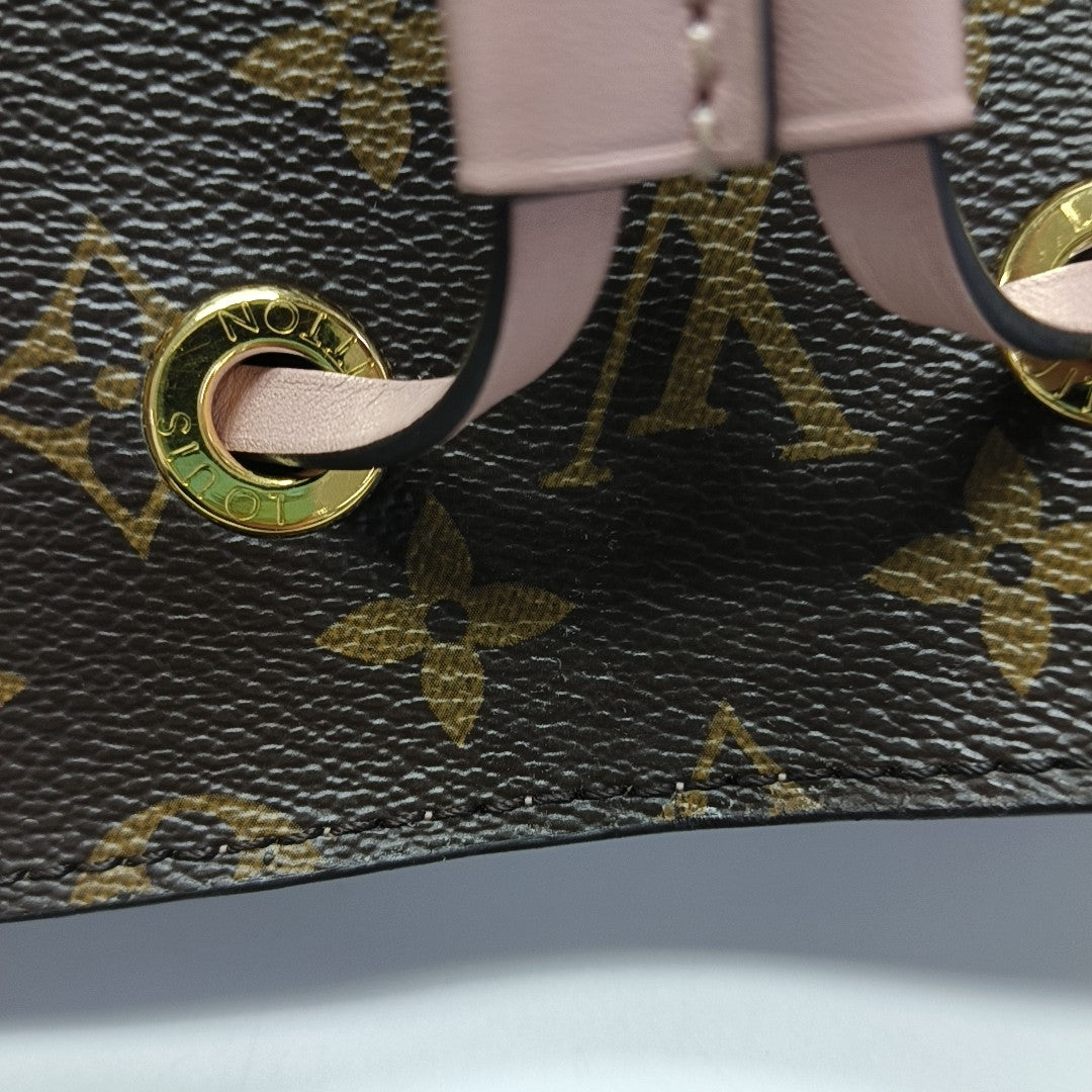 NÉONOÉ MM Monogram Coated Canvas Brown