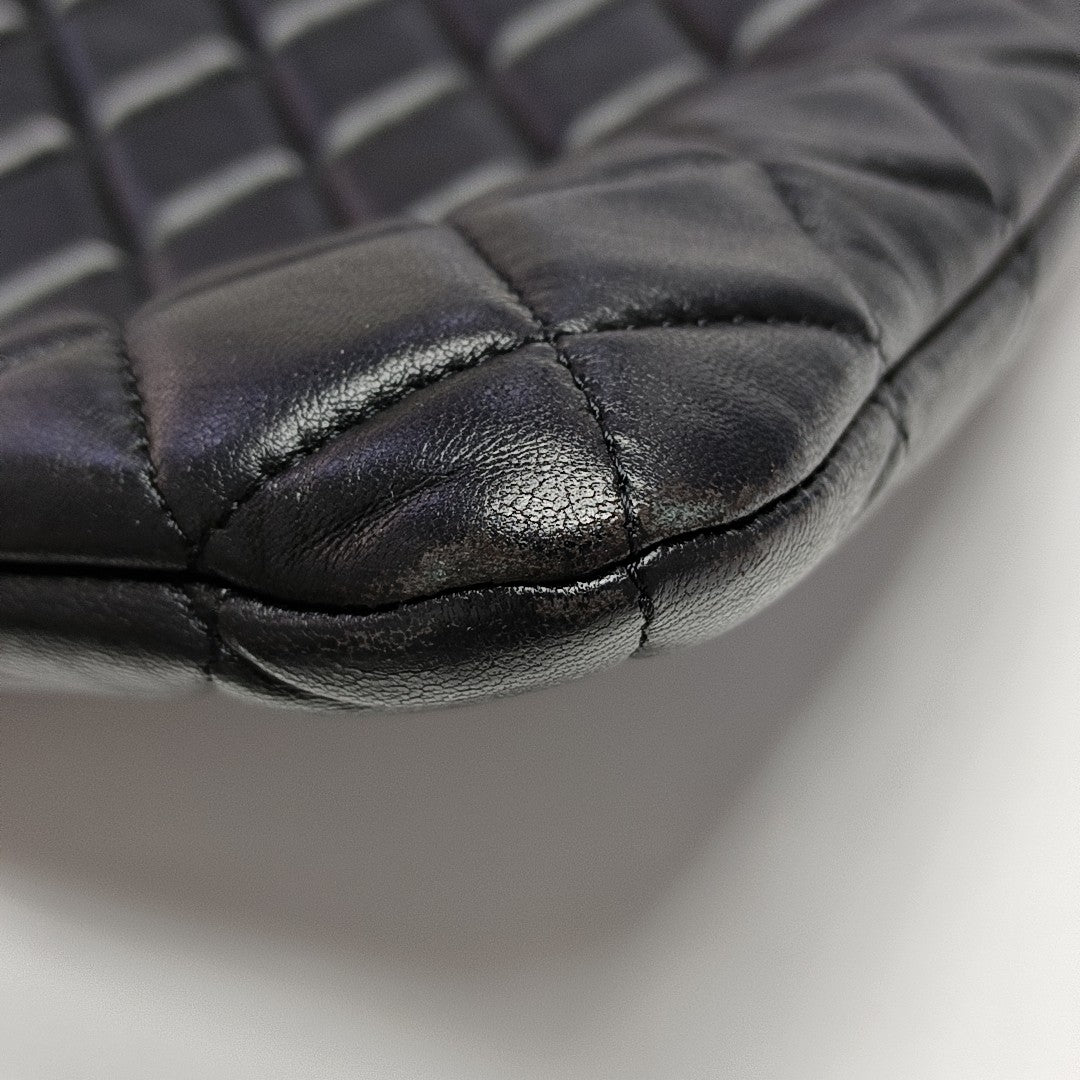 Quilted Lambskin Clutch Black