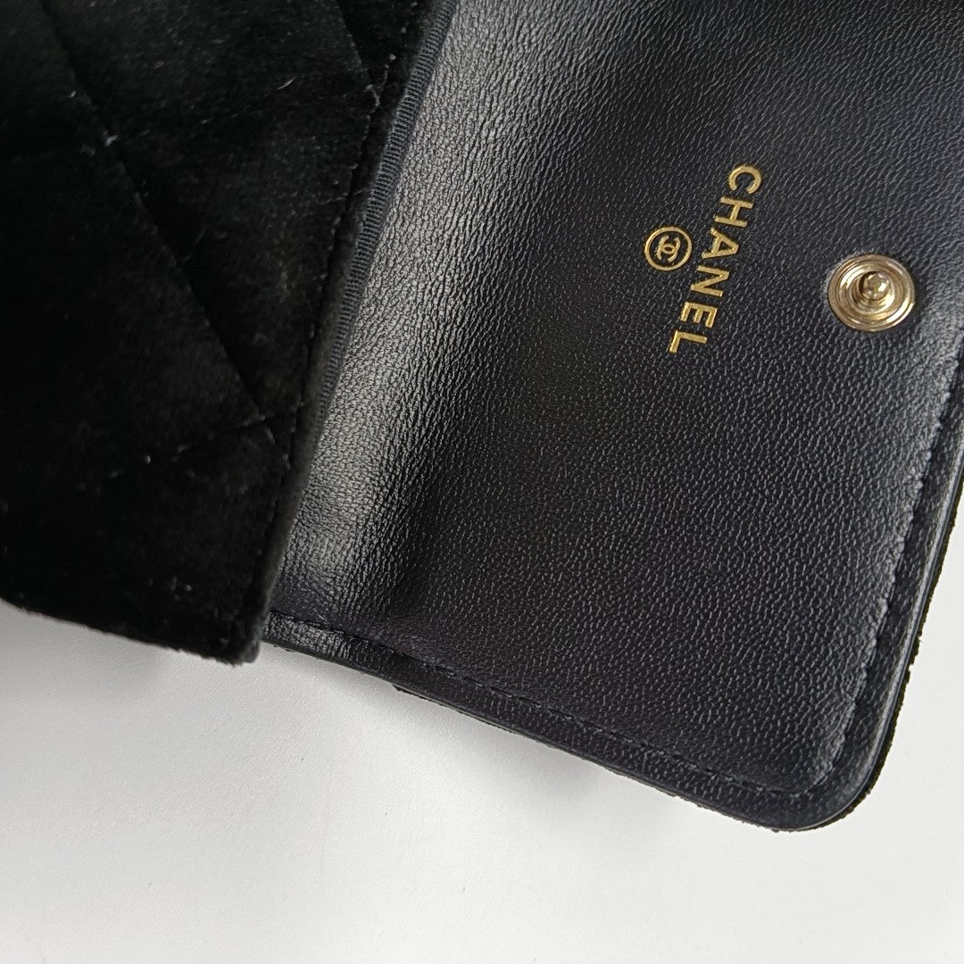 Velvet Card Holder Black
