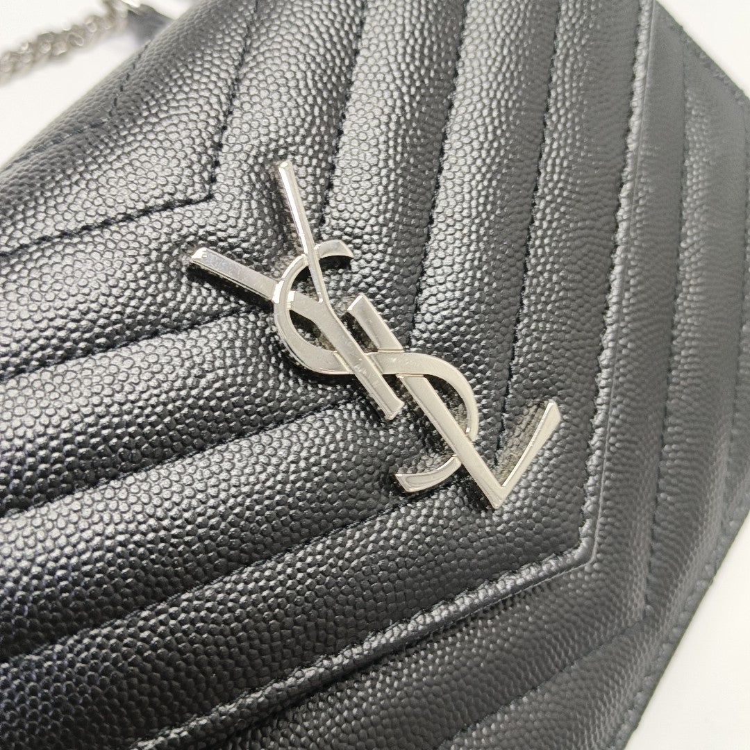 MONOGRAM WOC Chevron Calfskin Black