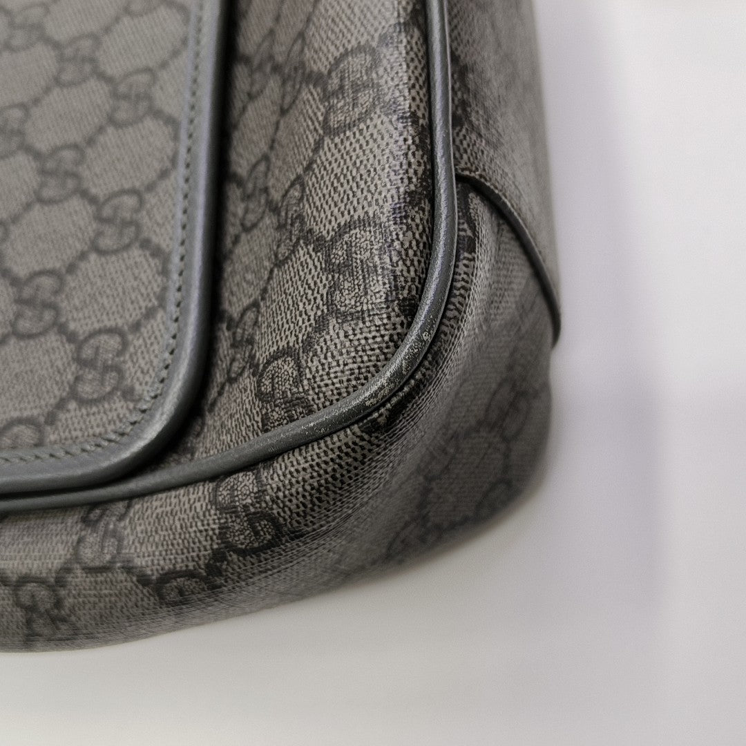 Ophidia Medium Monogram Coated Canvas Gray