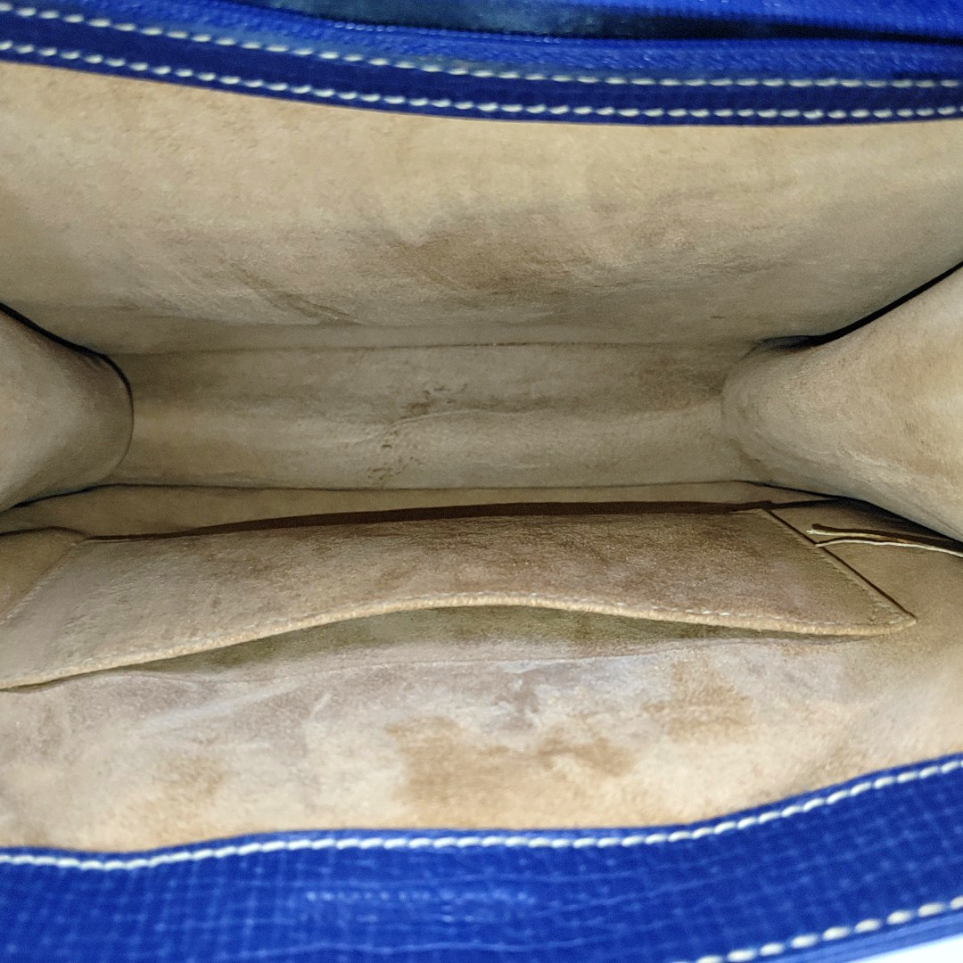 Authenticated pre-owned  Barcelona Calfskin Blue - Top Handle Bag at Looply