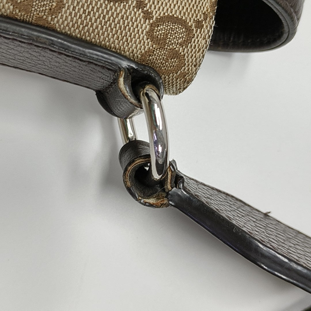 Monogram Canvas Shoulder Bag Brown