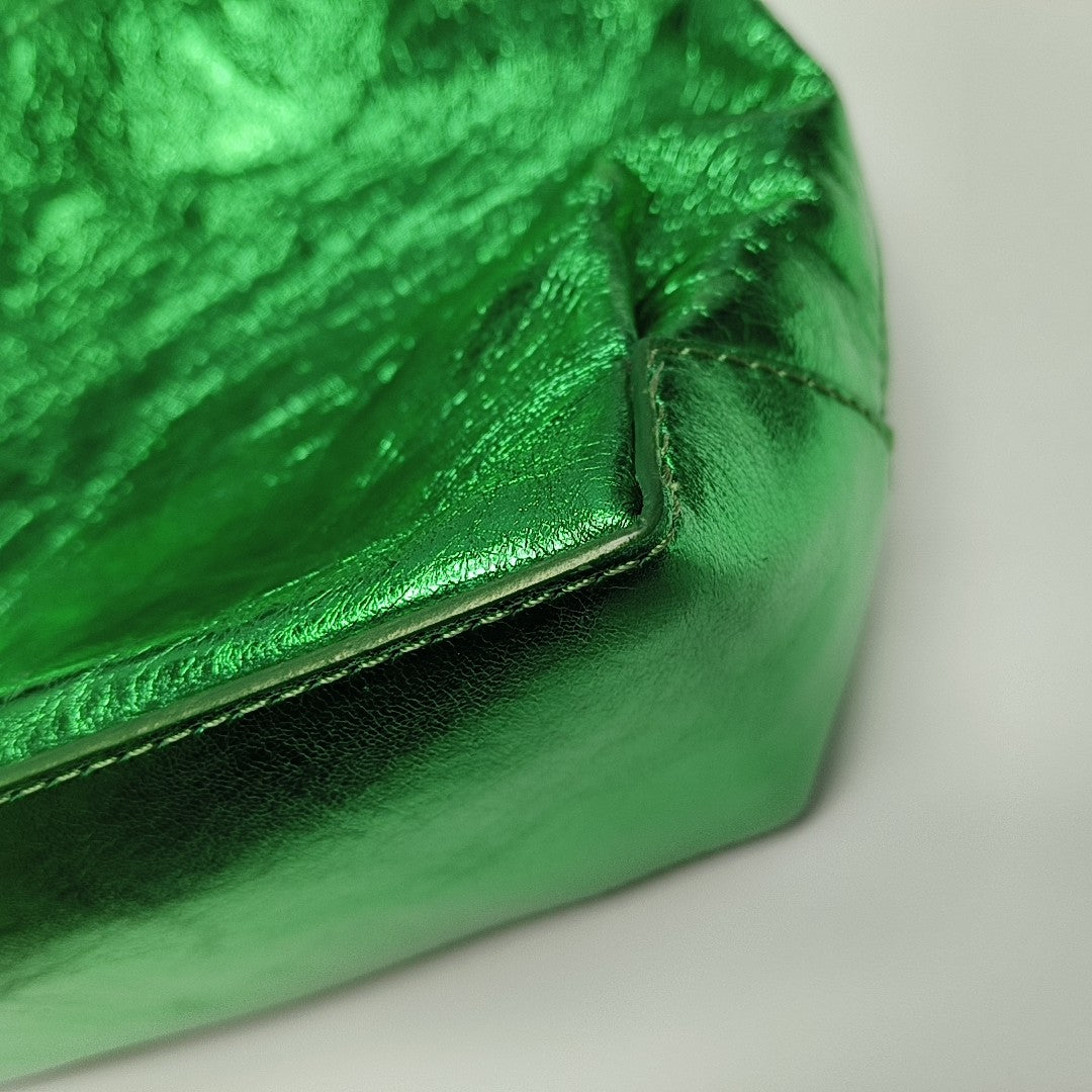 Leather Shoulder Bag Green
