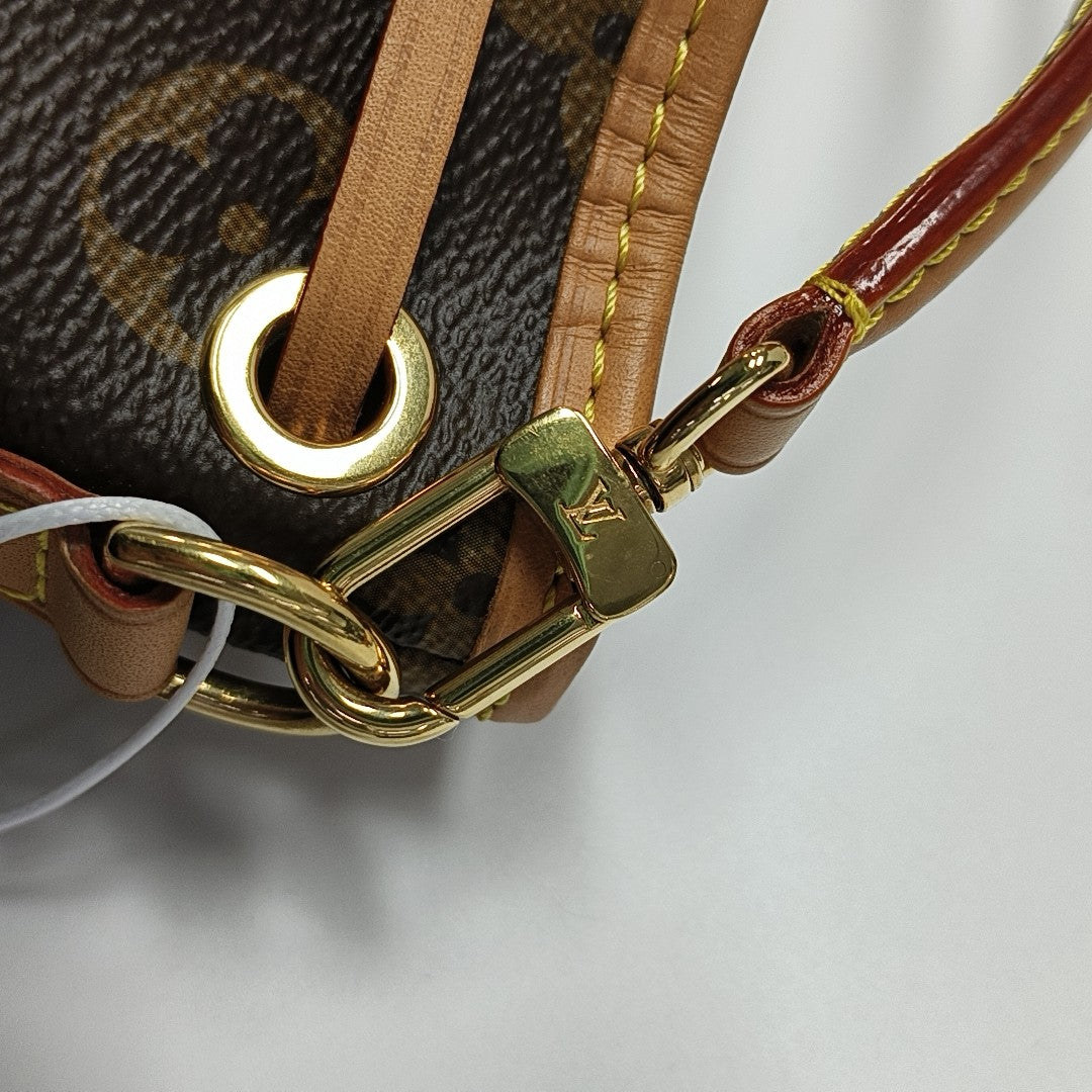 NOÉ Nano Monogram Coated Canvas Brown