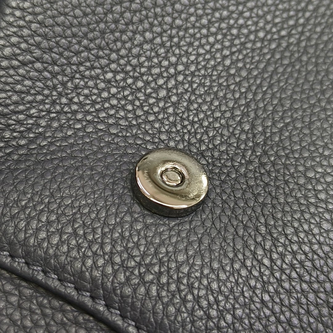 Saddle Medium Calfskin Gray