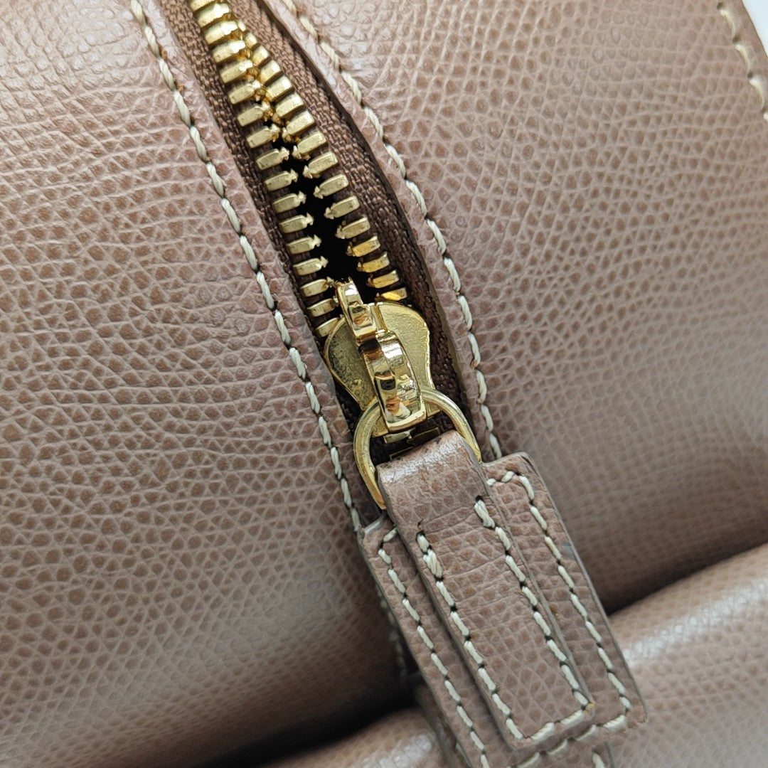 Calfskin Top Handle Bag Beige
