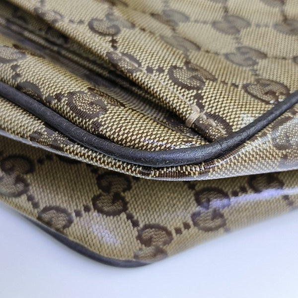Monogram Coated Canvas Shoulder Bag Brown
