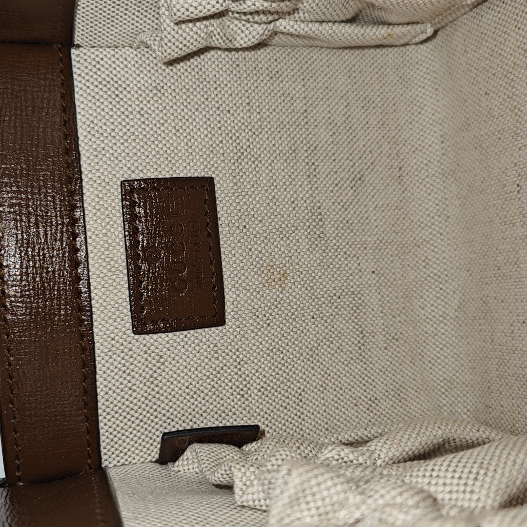 Horsebit 1955 Mini Monogram Coated Canvas Beige