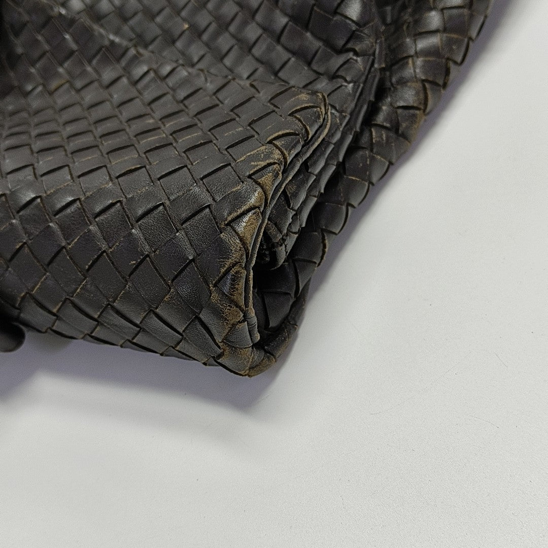 Calfskin Top Handle Bag Brown