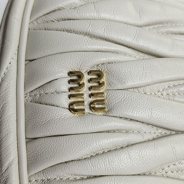 Matelassé Quilted Lambskin White
