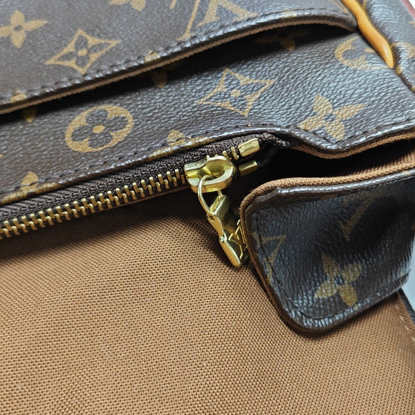 VALMY Monogram Coated Canvas Brown