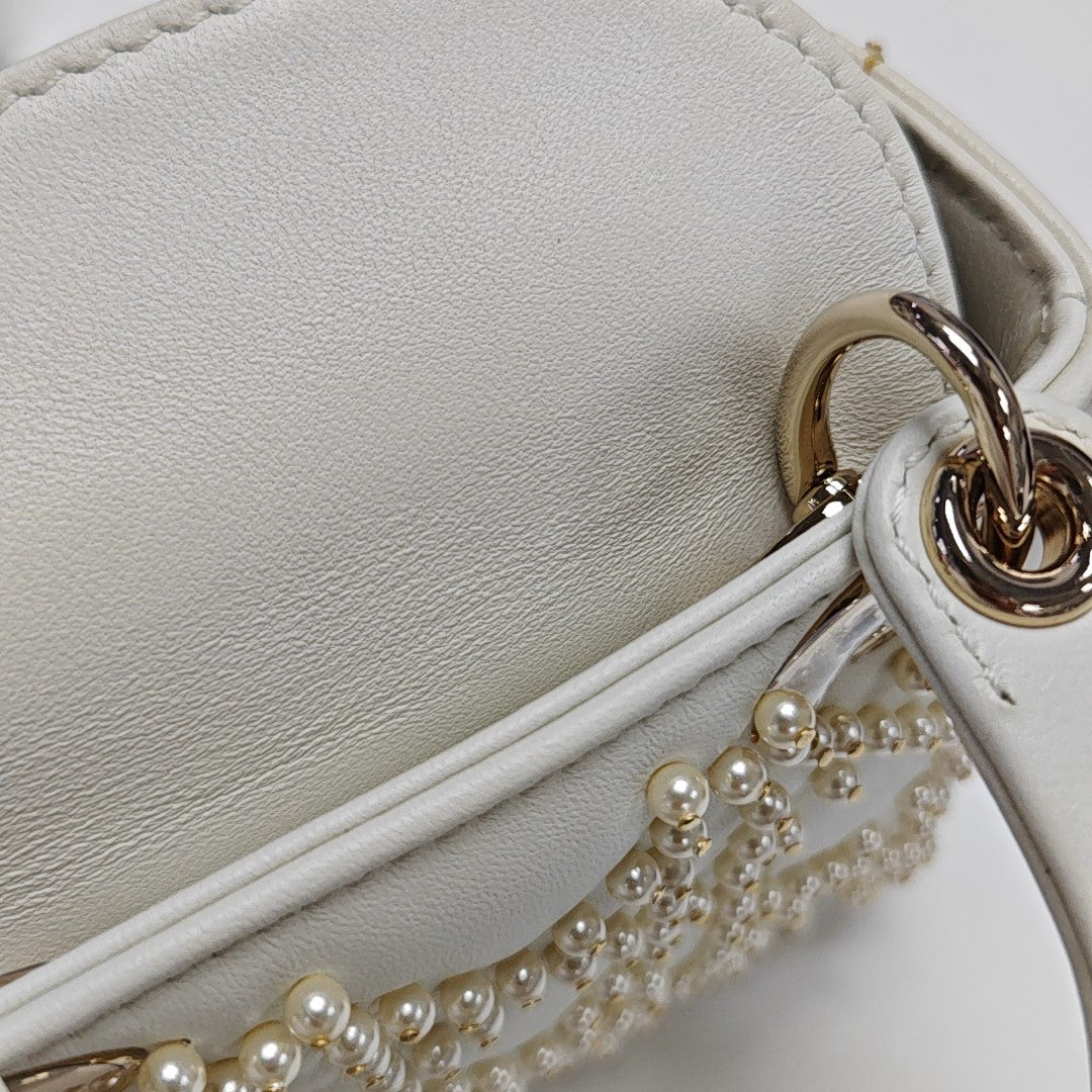Lady Dior Super Mini Cannage Lambskin White
