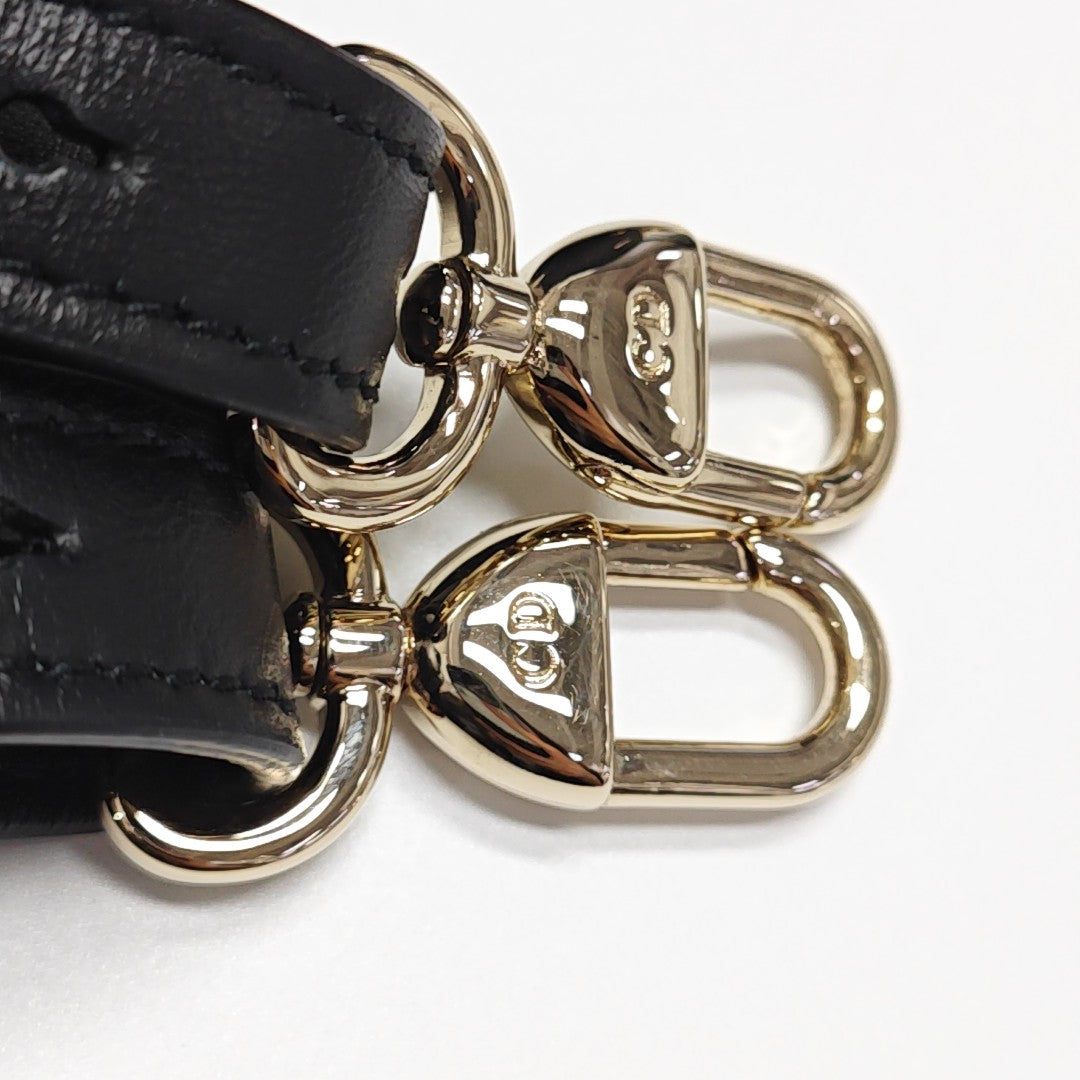 Lady Dior Small Cannage Calfskin Black