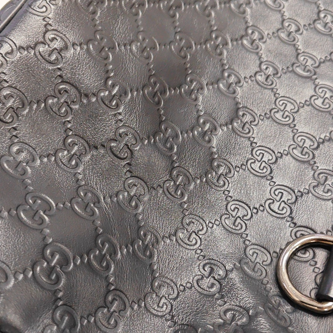 Monogram Calfskin Shoulder Bag Black