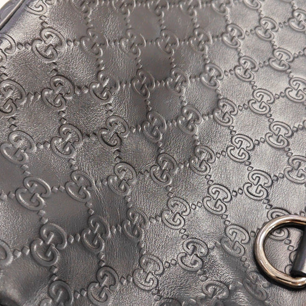 Monogram Calfskin Shoulder Bag Black