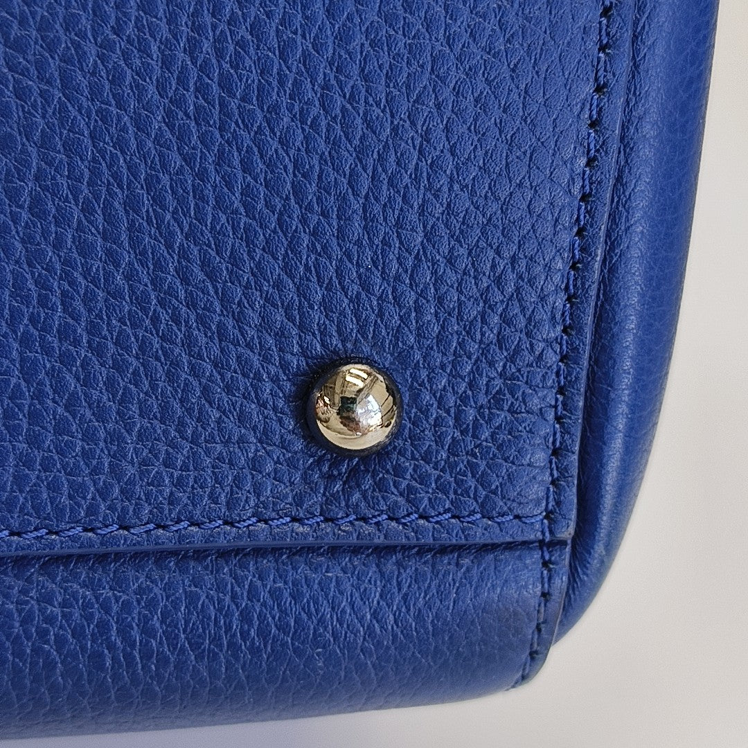 CERF Grained Calfskin Blue