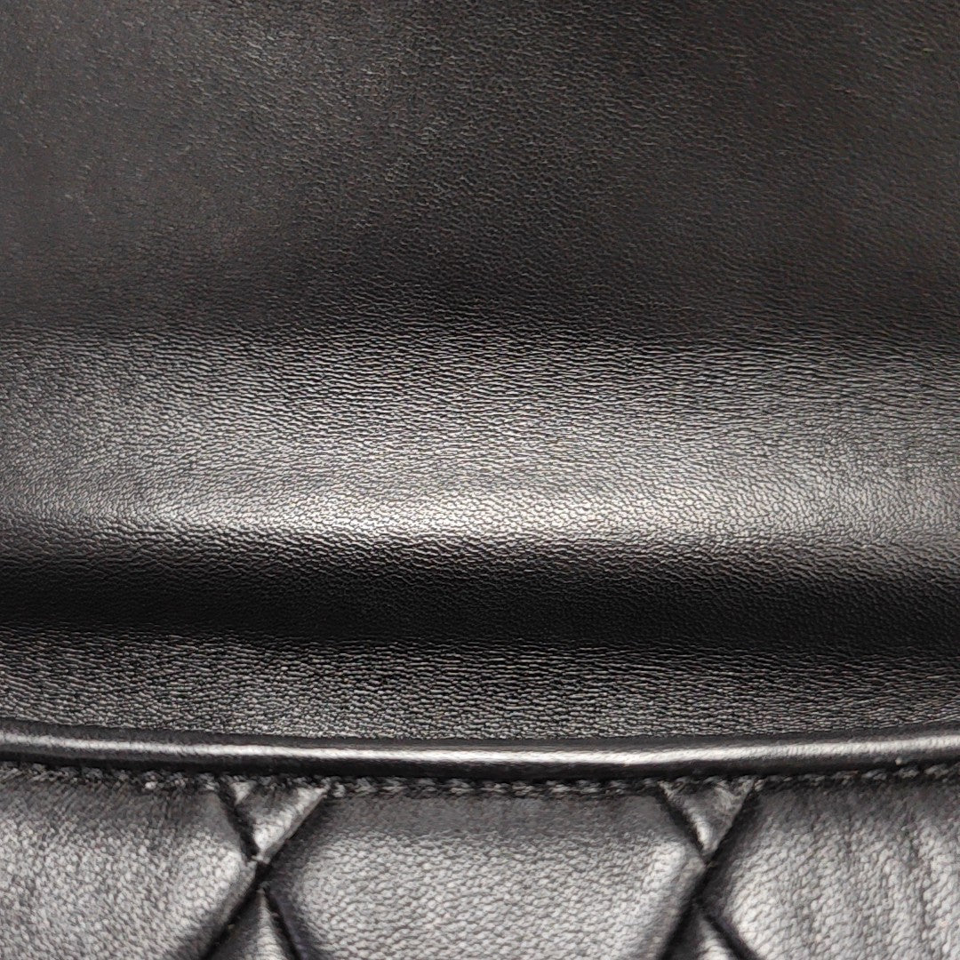 Quilted Lambskin Shoulder Bag Black