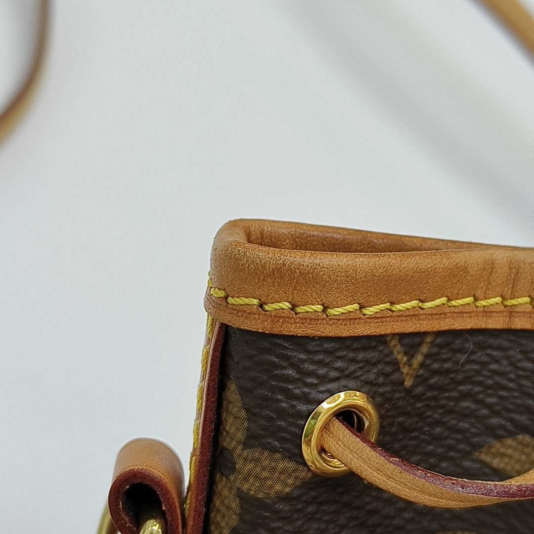 NÉONOÉ Nano Monogram Coated Canvas Brown