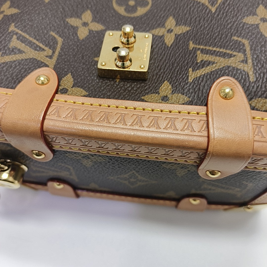 SIDE TRUNK MM Monogram Coated Canvas Brown