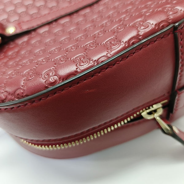 Microguccissima Monogram Calfskin Red