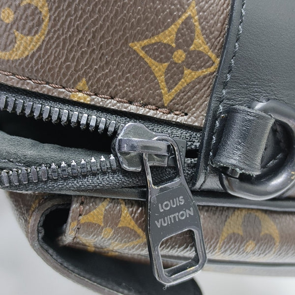 S LOCK Monogram Coated Canvas Brown