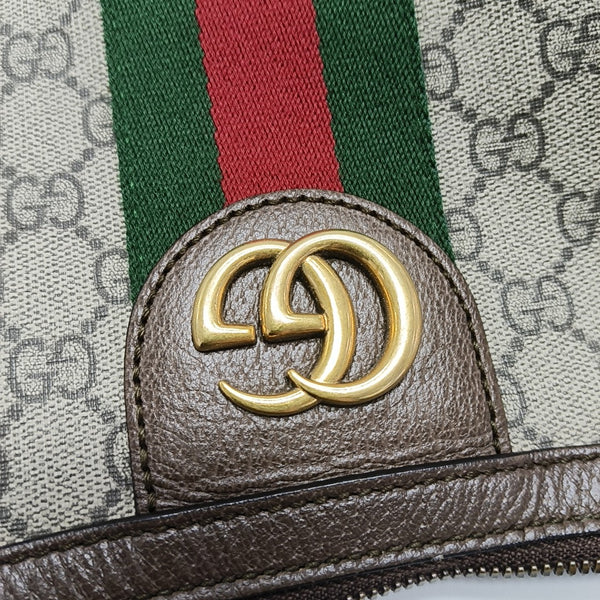 Ophidia Small Monogram Coated Canvas Beige