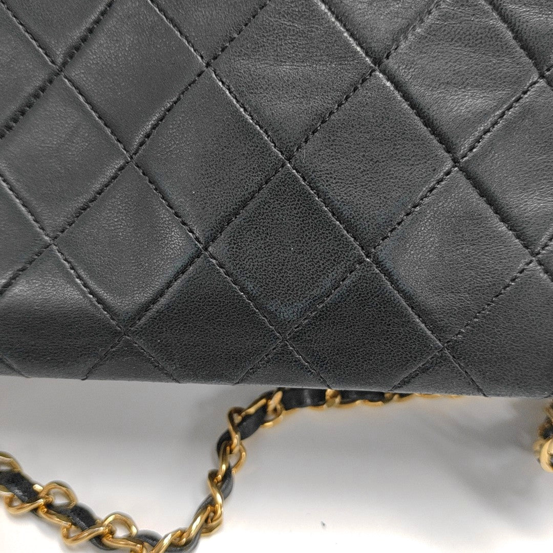 Medium Quilted Lambskin Black