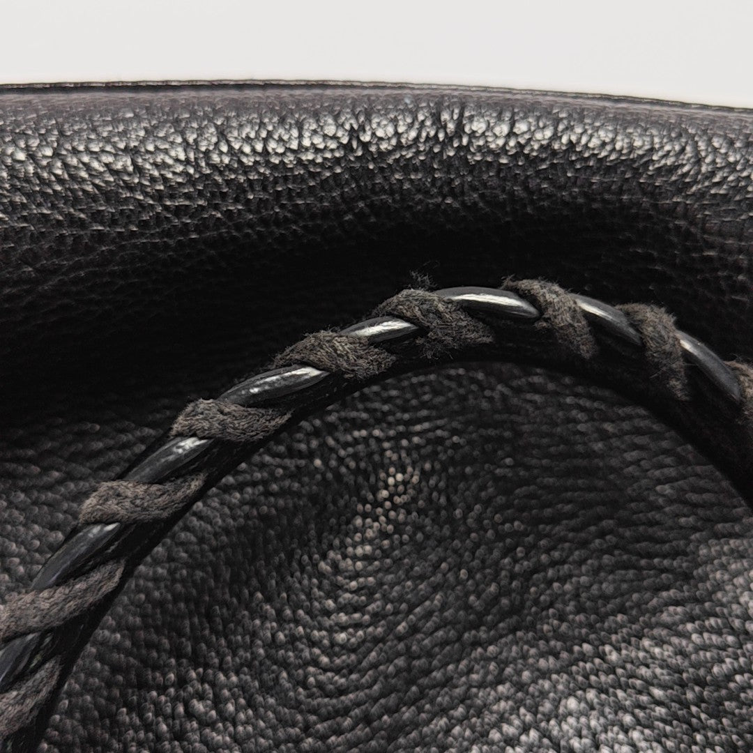 Classic Metallic Edge City Mini Lambskin Black
