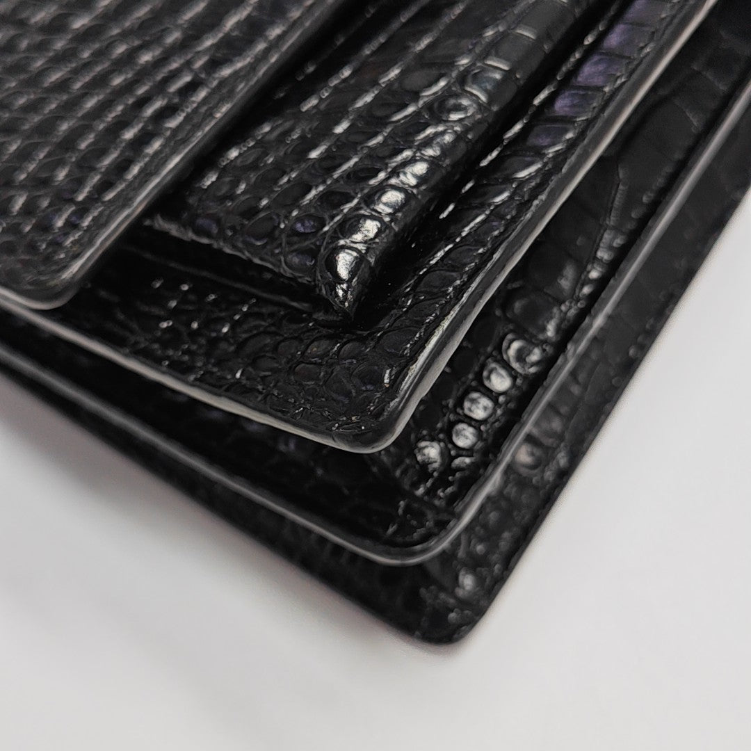 SUNSET Medium Calfskin Black