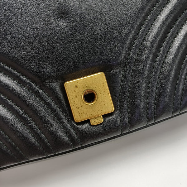 GG Marmont Small Quilted Calfskin Black