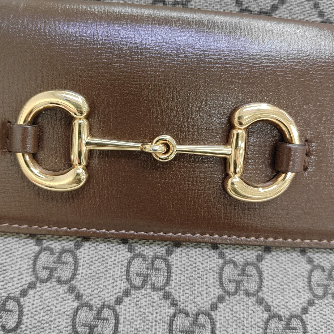 Horsebit 1955 Small Coated Canvas Beige