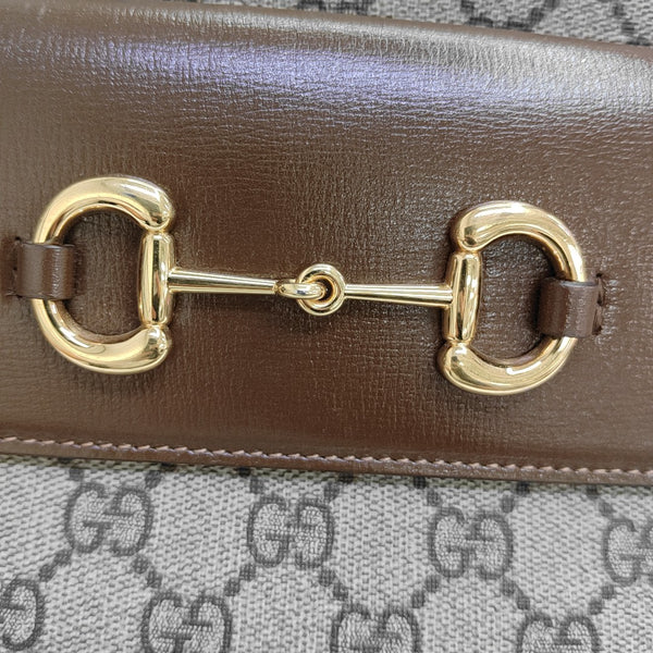 Horsebit 1955 Small Coated Canvas Beige