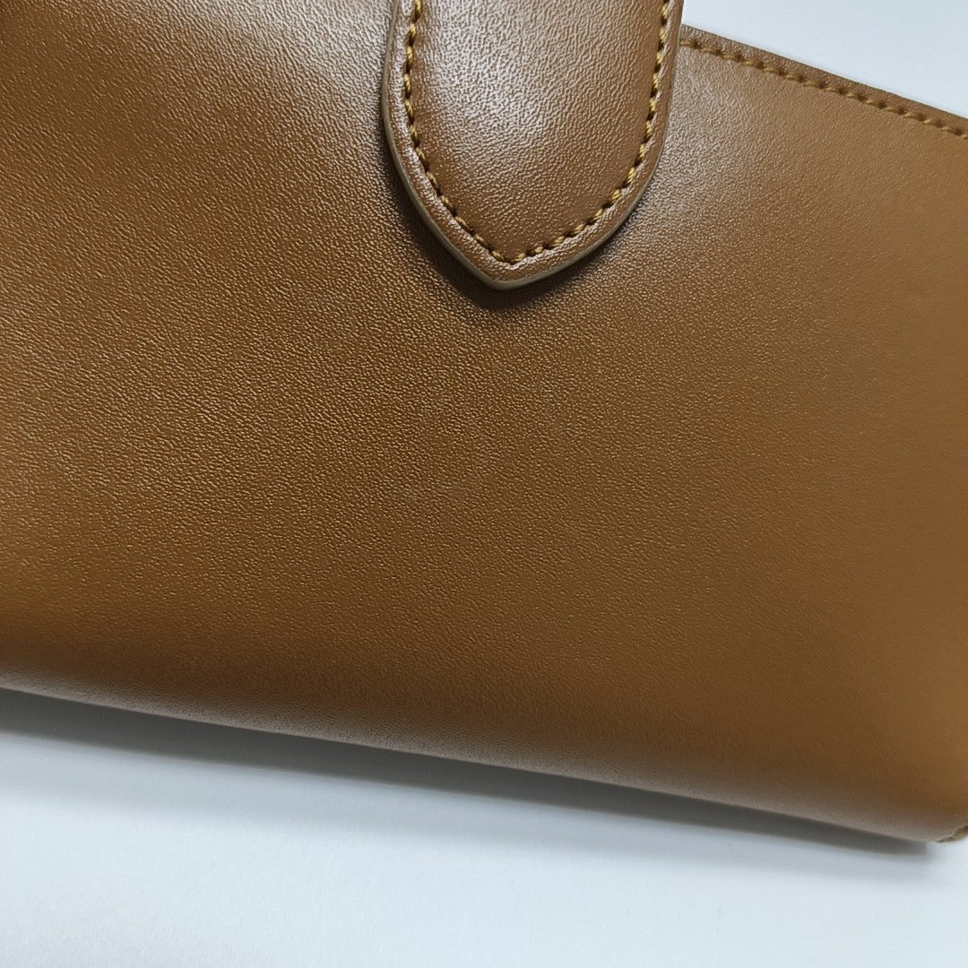 Dotcom Calfskin Brown Wallet