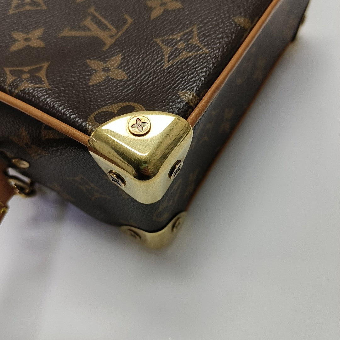 SOFT TRUNK Mini Monogram Coated Canvas Brown