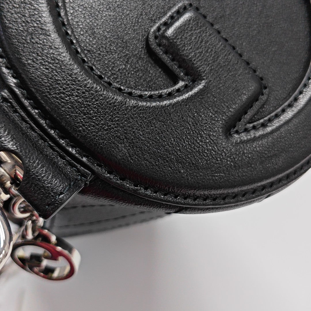 Quilted Calfskin Shoulder Bag Black