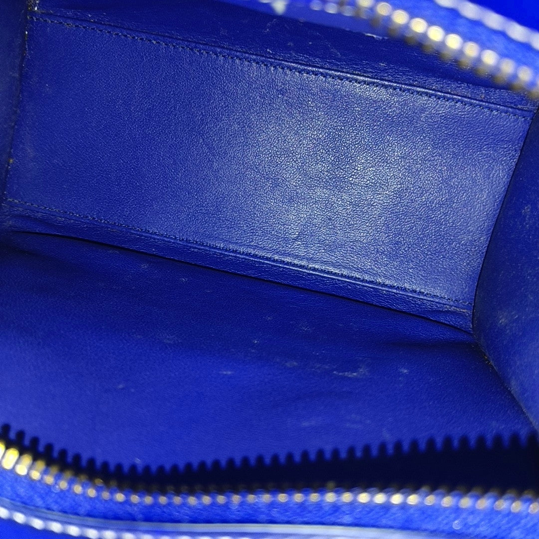 Authenticated pre-owned  LUGGAGE Calfskin Blue - Tote Bag at Looply