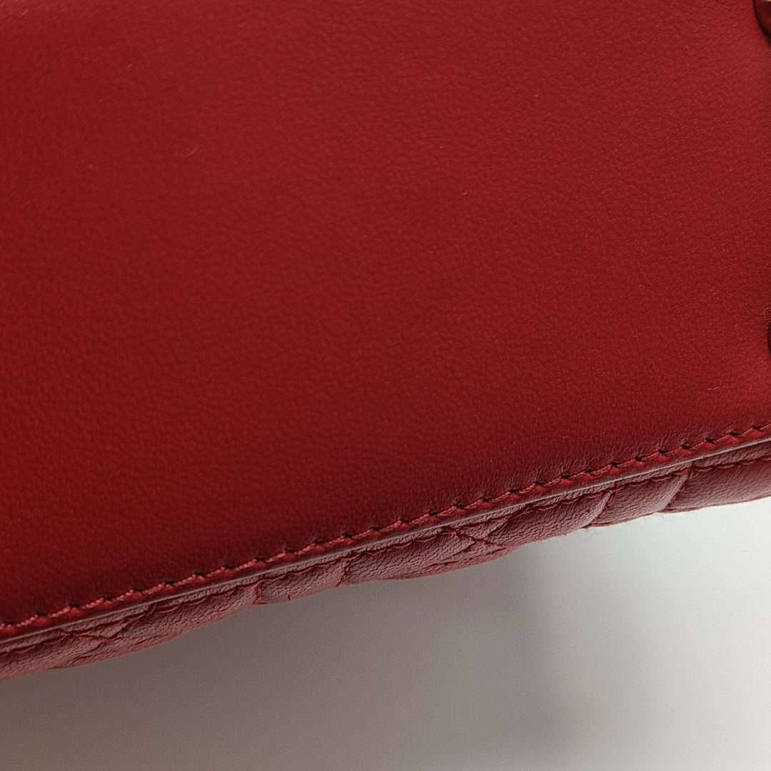 Lady Dior Small Cannage Lambskin Red