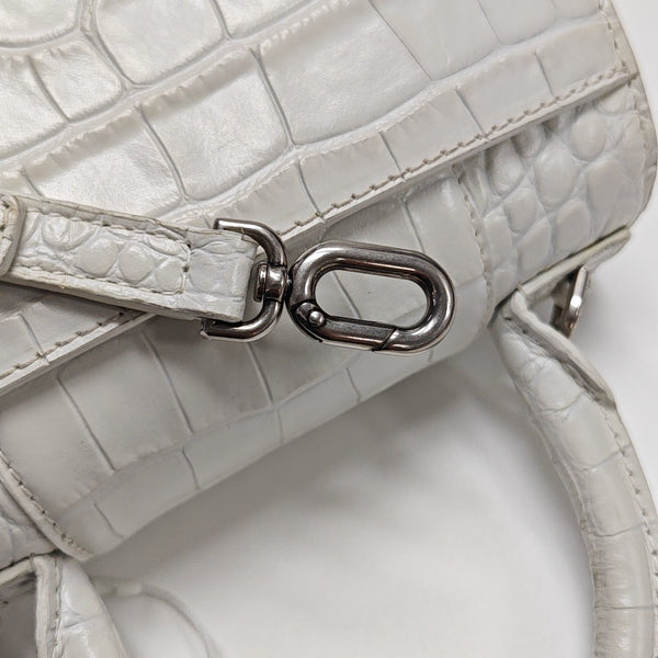 Hourglass Small Calfskin White
