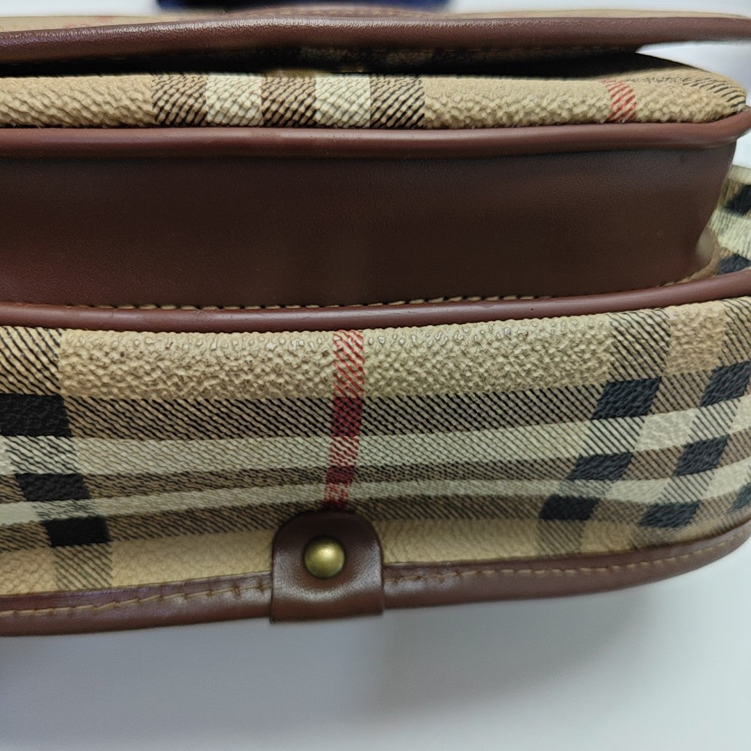 Coated Canvas Shoulder Bag Beige