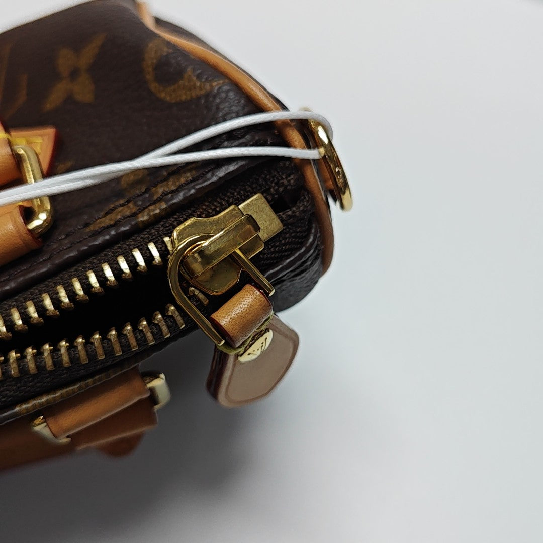 SPEEDY Nano Monogram Coated Canvas Brown